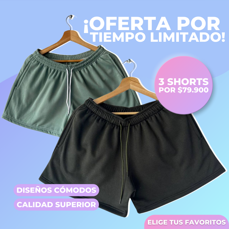 PROMOCIÓN SHORTS🔥3x$79.900